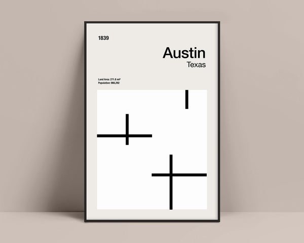 Austin Print, Austin Travel Poster, Austin Minimalist Print, Mid-Century Design, Abstract Wall Art, Geometric Print, Abstract Color Print 607714184