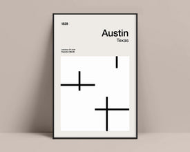 Austin Print, Austin Travel Poster, Austin Minimalist Print, Mid-Century Design, Abstract Wall Art, Geometric Print, Abstract Color Print 607714184