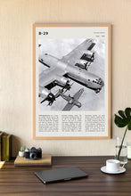 B-29 Superfortress Wall Art Airforce Poster Poster B-29 Heavy Bomber Aircraft  Black White Poster  Art Gift 1702570357