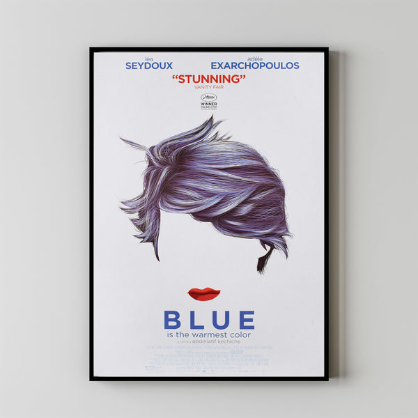 BLUE IS THE WARMEST COLOR Movie Poster, Canvas Wall Art, Room Decor, Movie Art