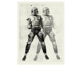 BOUNTY HUNTER - Star Wars Inspired, Boba Fett 18 x 24 Handprinted Silkscreen Art Print, Modern Poster, Boutique, Retro Home 102009731