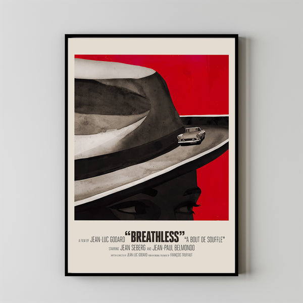 BREATHLESS Movie Poster, Canvas Wall Art, Room Decor, Movie Art