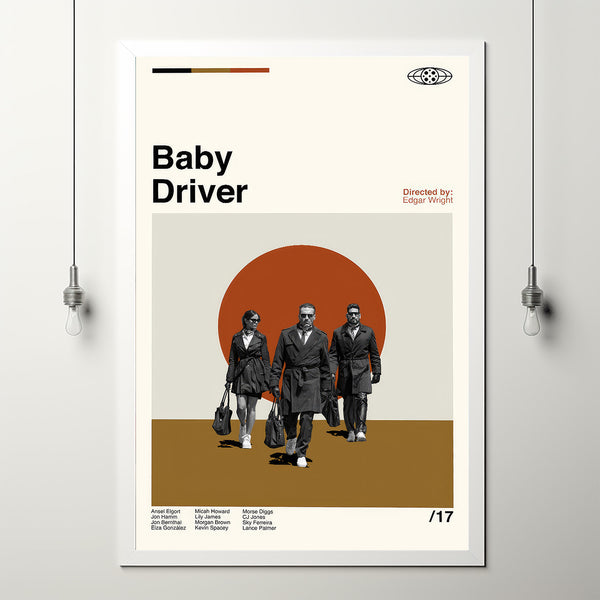 Baby Driver Poster, Baby Driver Movie, Vintage Modern, Album Cover Poster, Minimalist Art, High Quality, Wall Art, Modern Vintage