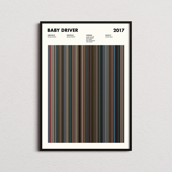 Baby Driver Movie Barcode Print, Baby Driver Print, Baby Driver Poster, Baby Driver Wall Art, Baby Driver Art Print 1685872349