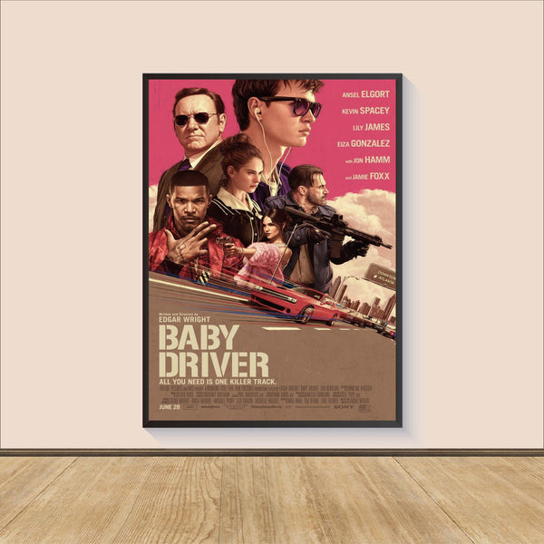 Baby Driver (2017) Movie Poster Print, Canvas Wall Art, Room Decor, Movie Art, Gifts for HimHer, Wall Art Print, Art Poster For Gift 1556364412