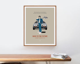 Back to the Future - Minimalist Poster, Michael J Fox, Christopher Lloyd, Lea Thompson, Robert Zemeckis, Forrest Gump, Cast Away, DeLorean 785603858