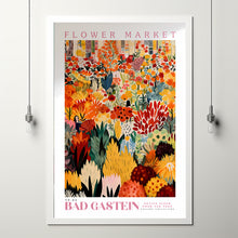 Bad Gastein Flower Market Poster, Austria Flower Market, Autumn Flower Print, A4 Flower Art, Trendy Wall Art, Yellow Floral Illustration