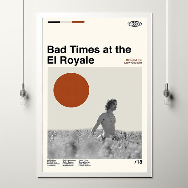 Bad Times At The El Royale, Bad Times At The El Royale Poster, Movie Poster, Retro posters, Minimal Movie Art, Modern Vintage