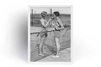 Bad Girls Smoking on Tennis Court Vintage Antique Cigarettes Poster Fine Art  Poster  Art Gift  Home Wall Decor 1543679402 5090