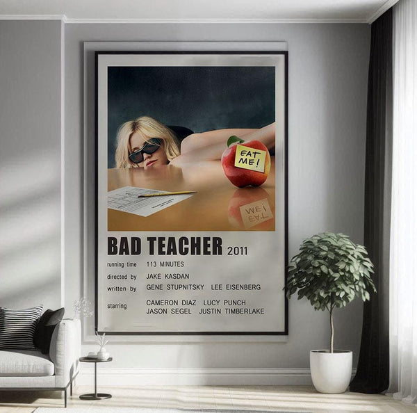 Bad Teacher (2011) Movie Poster Canvas Poster Minimalist Poster Art Print Gifts for Lover Mural Painting Home Decoration 1763804723