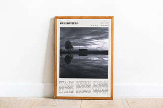 Bakersfield California Wall Art Poster Poster Bakersfield California  Black White Poster  Poster  Art Gift 1694298795