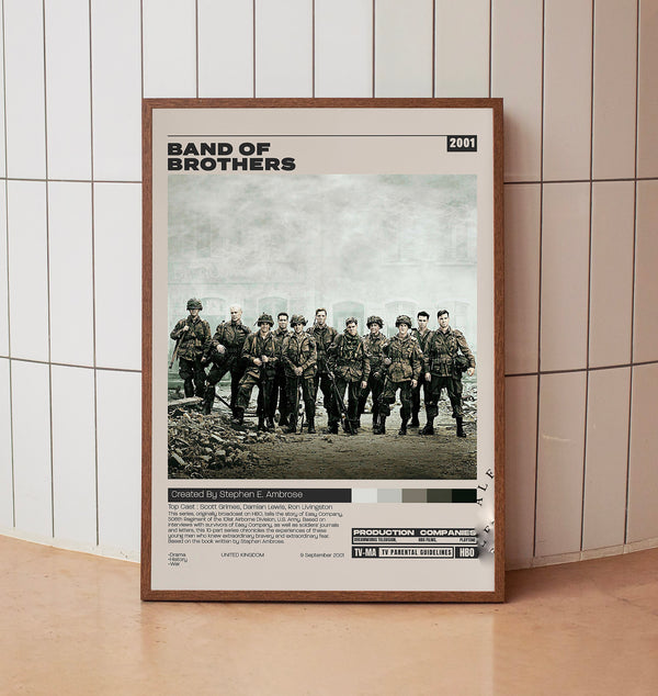 Band of Brothers, Tom Hanks, Minimalist Tv Series, Vintage Retro Art