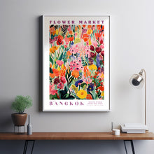 Bangkok Flower Market Print, Thailand Travel Art, Botanical Wall Decor, Green and Red Roses, Housewarming Gift, Wedding Gift, Gift For mom