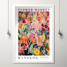 Bangkok Flower Market Print, Thailand Travel Art, Botanical Wall Decor, Green and Red Roses, Housewarming Gift, Wedding Gift, Gift For mom