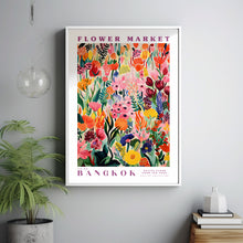 Bangkok Flower Market Print, Thailand Travel Art, Botanical Wall Decor, Green and Red Roses, Housewarming Gift, Wedding Gift, Gift For mom