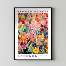 Bangkok Flower Market Print, Thailand Travel Art, Botanical Wall Decor, Green and Red Roses, Housewarming Gift, Wedding Gift, Gift For mom