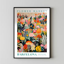 Barcelona Flower Market Print, Spain Travel Art, Large Modern Poster, Botanical Wall Decor Trendy Wall Art, Floral Illustration, Flower Art 2