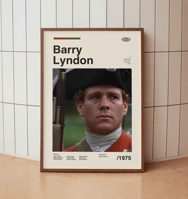 Barry Lyndon Vintage Movie Poster - Stanley Kubrick - Minimalist Midcentury Wall Art Print 1