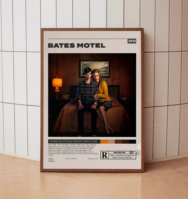 Bates Motel, Anthony Cipriano, Retro Movie Poster, Vintage Inspired Poster