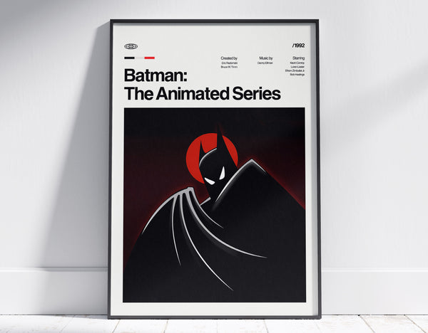 Batman The Animated Series Poster, Vintage Comic Book Poster Print, Batman Series Poster Print, 90s Cartoon Vintage Retro Poster 1686135629