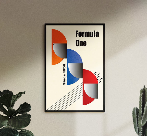 Bauhaus Inspired F1 Helmets Poster for Car Enthusiast 1494137654
