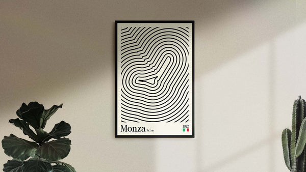 Bauhaus Inspired Monza Poster for Car Enthusiast 1380597882