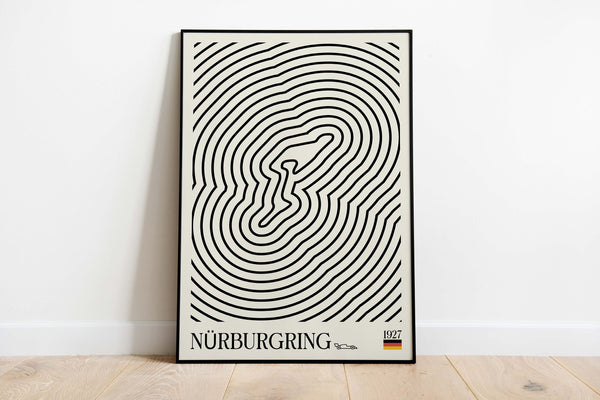 Bauhaus Inspired Nürburgring Poster for Car Enthusiast, Wall Art, Car Enthusiast, Downloadable Prints, wall decor 1218280124