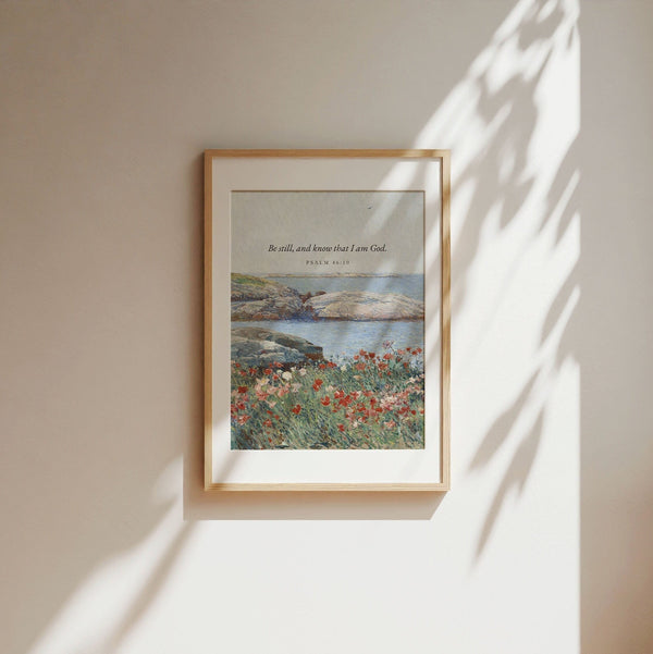 Be Still And Know That I Am God Psalm 4610 Wall Art, Vintage Bible Verse Wall Art, Christian Home Wall Decor Poster,  Wall Art 1475558753