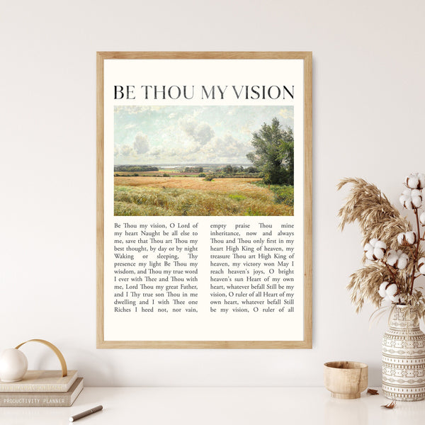 Be Thou My Vision Hymn Lyrics Print Canvas Poster Modern Minimalist Vintage Scripture Art Christian Song Gift Reformed Home Wall Decor Frame 1662747060