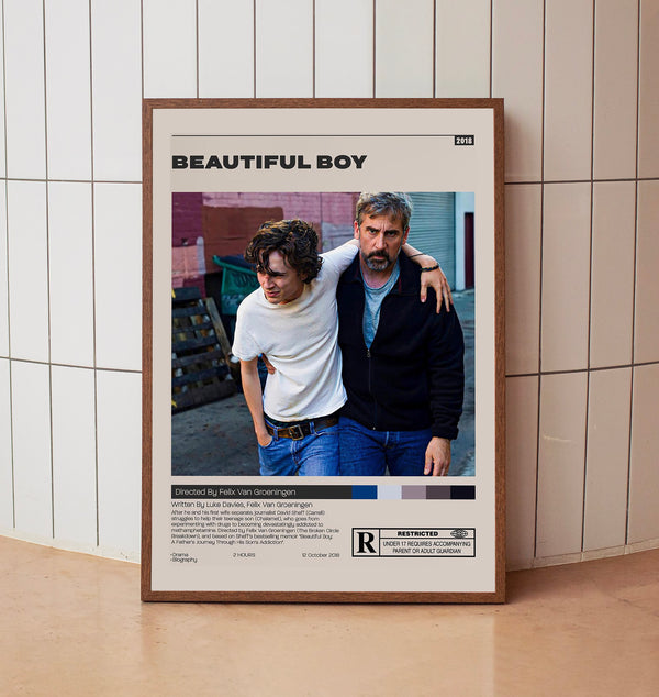 Beautiful Boy Poster, Felix van Groeningen, Minimalist Movie Poster, Room decor