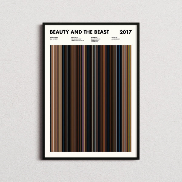 Beauty and the Beast 2017 Movie Barcode Print, Beauty and the Beast Print, Beauty and the Beast Poster, Beauty and the Beast Wall Art 1617450414