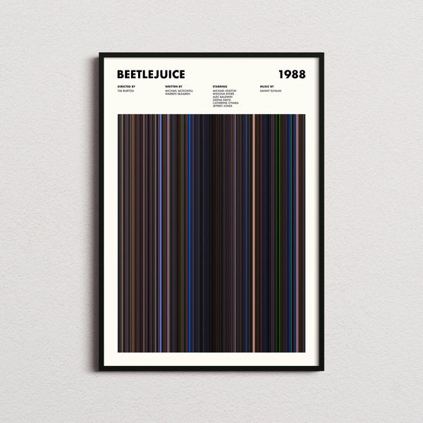 Beetlejuice Movie Barcode Print, Beetlejuice Print, Beetlejuice Poster, Beetlejuice Wall Art, Beetlejuice Art Print, Movie Buff Gifts 1627637400