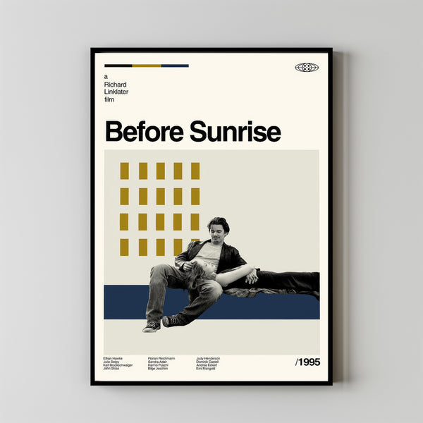 Before Sunrise Movie, Before Sunrise Poster, John Sloss Film, Classic Movie Poster, Retro Movie posters, Minimal Movie Art, Modern Vintage