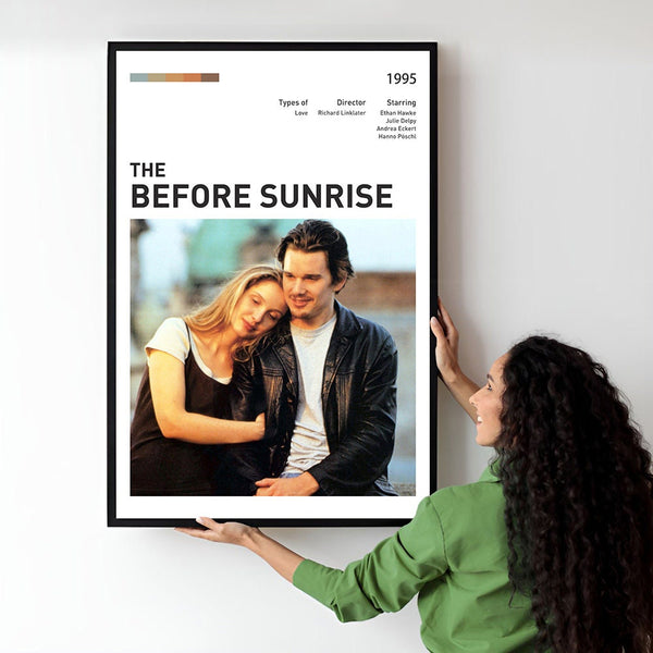 Before Sunrise Movie Poster  Minimalist  Midcentury Poster  Wall Art Print  Retro Movie Poster 1729422686