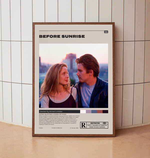 Before Sunrise Poster,Richard Linklater, Minimalist Movie Poster