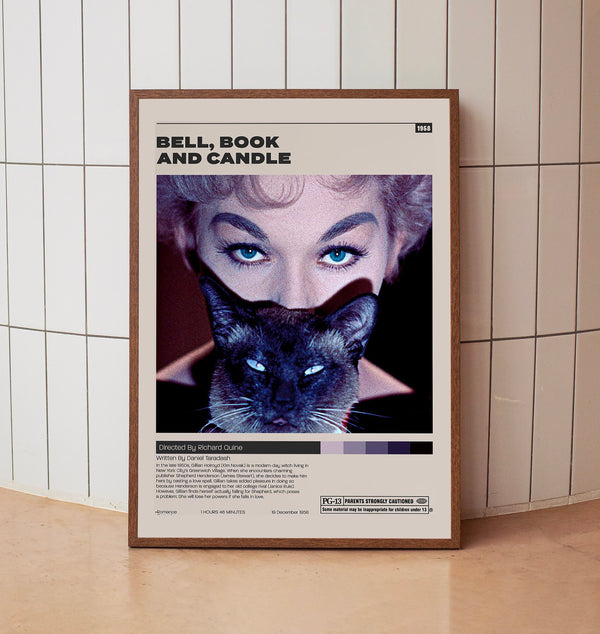 Bell Book and Candle Poster,Richard Quine, Minimalist Movie Poster