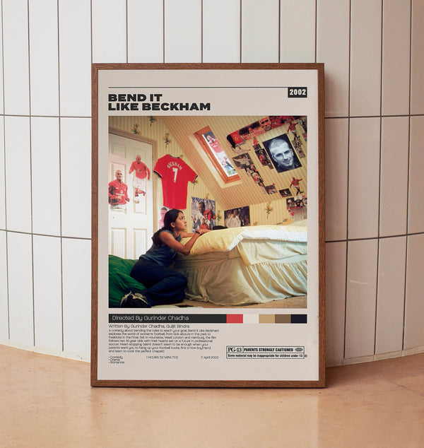 Bend It Like Beckham, Gurinder Chadha, Minimalist Movie Poster, Vintage Retro Art