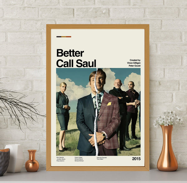 Better Call Saul Poster, Tv Series Poster, Retro Movie Poster, Midcentury Poster, Retro Poster, Minimalist Art, Vintage Poster, Wall Decor