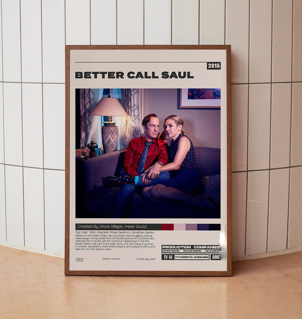 Better Call Saul, Vince Gilligan, Minimalist Tv Series, Vintage Retro Art Print