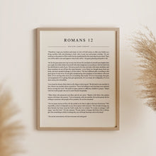 Bible Page Poster - Entire Chapter of Romans 12 (NKJV) Christian Bible Passage Art (Physical Poster) 1583472148