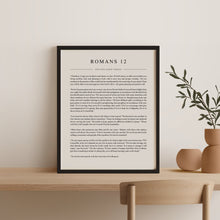 Bible Page Poster - Entire Chapter of Romans 12 (NKJV) Christian Bible Passage Art (Physical Poster) 1583472148