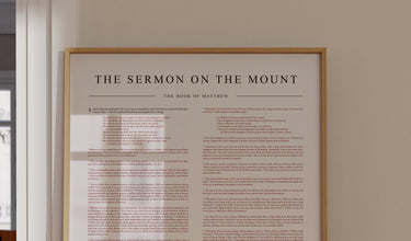 Bible Page Poster - Sermon on the Mount, Matthew 5, 6, 7 (NKJV) Christian Passage Wall Art (Physical Poster) Red Letters 1634948329
