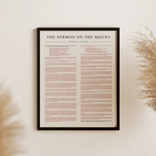 Bible Page Poster - Sermon on the Mount, Matthew 5, 6, 7 (NKJV) Christian Passage Wall Art (Physical Poster) Red Letters 1634948329