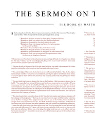 Bible Page Poster - Sermon on the Mount, Matthew 5, 6, 7 (NKJV) Christian Passage Wall Art (Physical Poster) Red Letters 1634948329