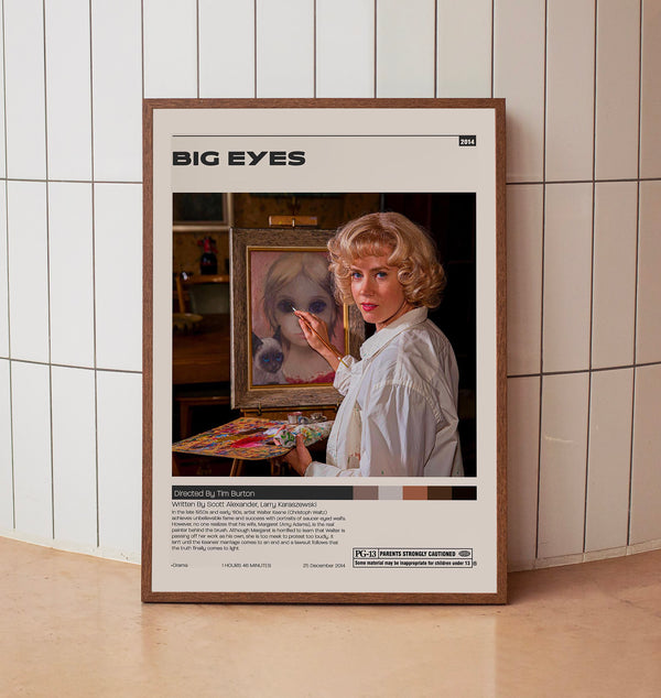 Big Eyes Poster,Tim Burton, Minimalist Movie Poster