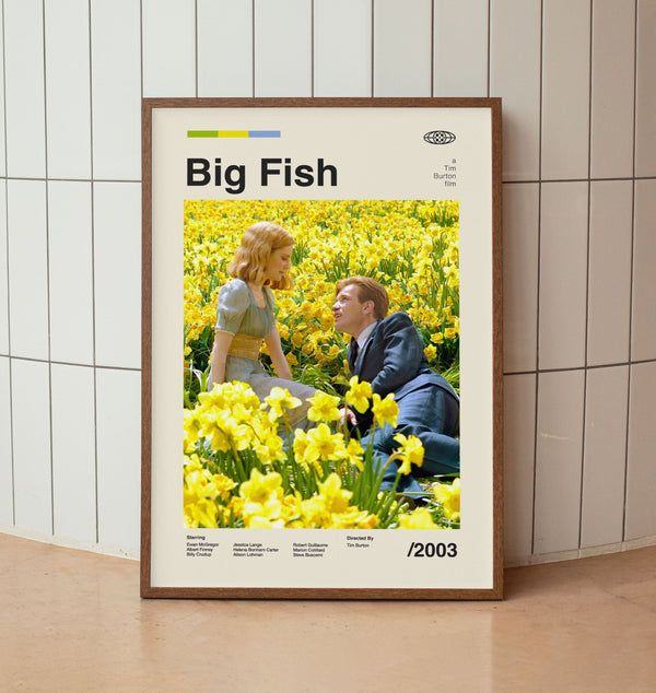 Big Fish Wall Art Print - Tim Burton Film Poster - American Cinema - Midcentury Art 1408987682