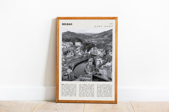 Bilbao Biscay Spain Wall Art Poster Poster Bilbao Biscay Spain  Black White Poster  Poster  Art Gift 1682547484