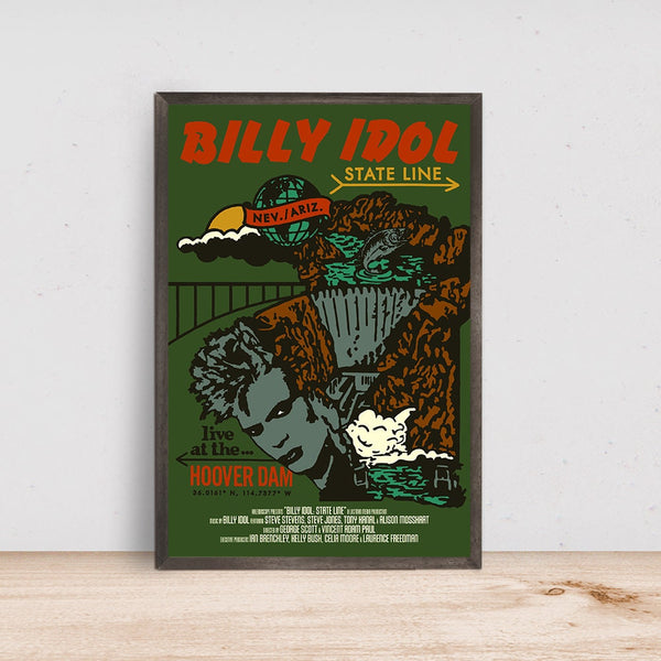 Billy Idol State Line Movie Poster - Room Decor Wall Art - Canvas Fabric Print - Poster Gift 1599522720