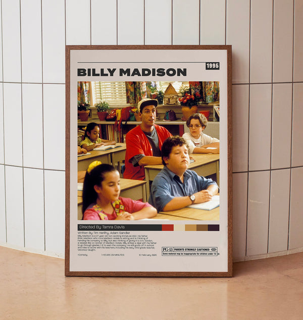 Billy Madison, Tamra Davis, Minimalist Movie Poster, Film Poster