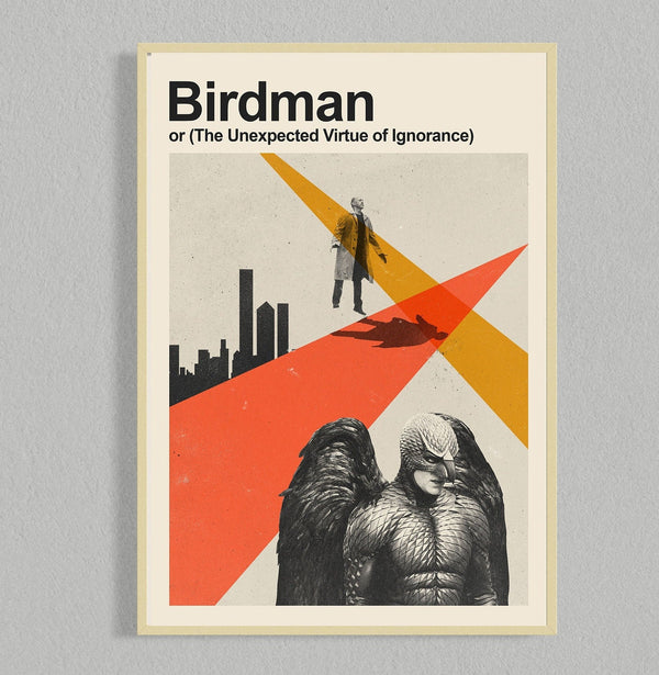 Birdman Movie Mid Century Movie Poster  Film Posters  Minimalist Movie Poster    Wall Art Poster 1124371556